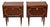 Mid-Century Walnut Nightstands With Brass Inlay -Pair For Sale
