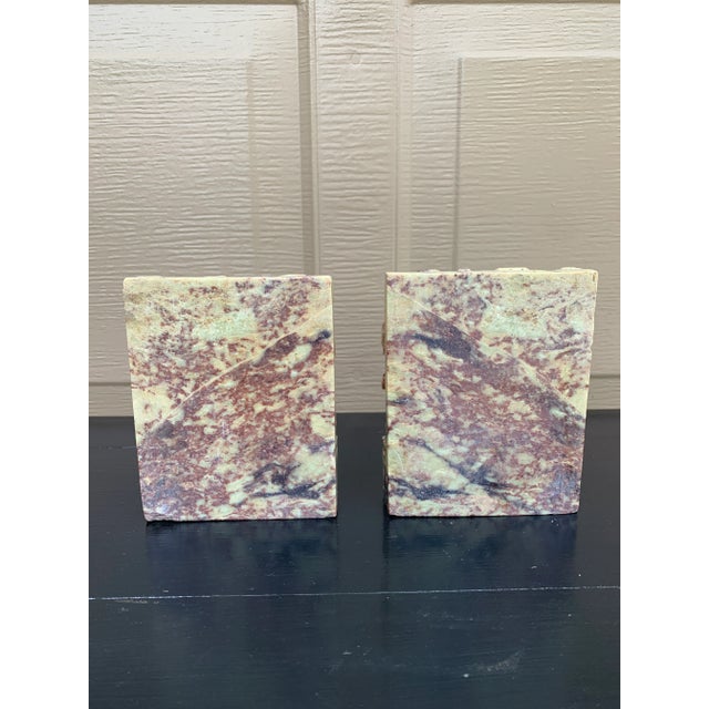 Stone Antique Chinese Art Deco Carved Soapstone Floral Bookends, Pair For Sale - Image 7 of 13