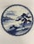 Early 20th Century Large 14.5" Blue and White Japanese Charger Mt Fuji For Sale - Image 6 of 17