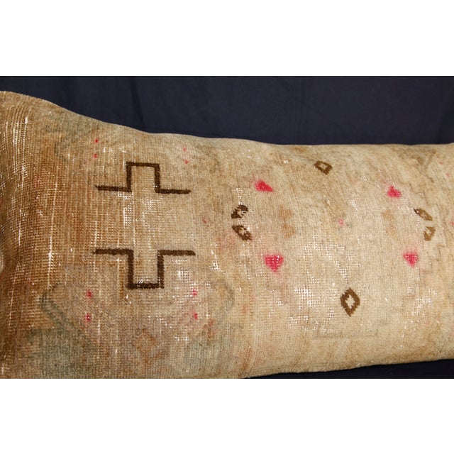 Handmade Turkish Soft Color Tones Rug Pillow Cvoer -17'' X 36'' For Sale - Image 9 of 14