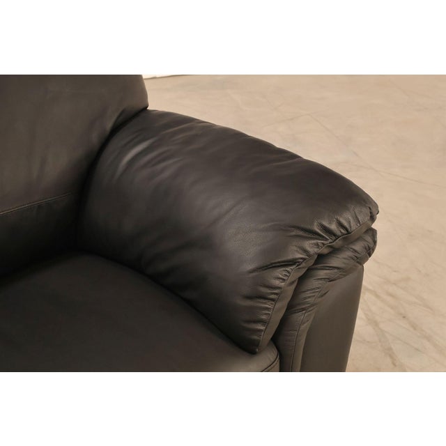 2000 - 2009 Italsofa Contemporary Black Leather Club Chair For Sale - Image 5 of 18