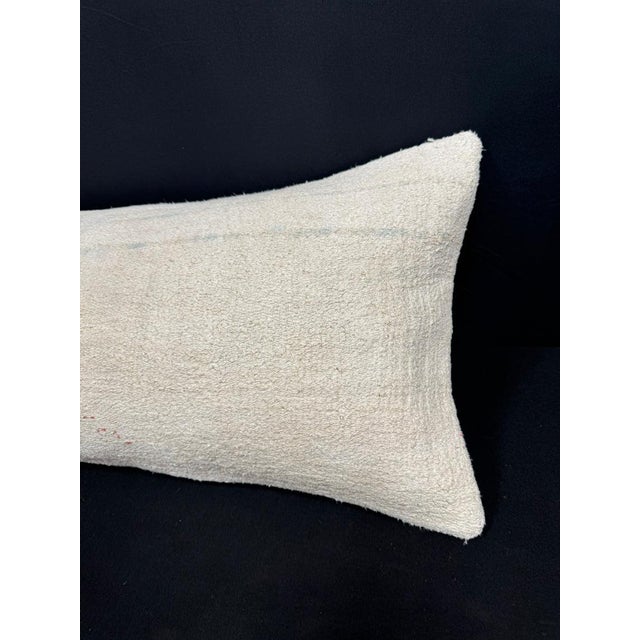 Turkish Hemp Pillow Cushion Natural Beige Cushion Cover 14x40 For Sale - Image 4 of 4