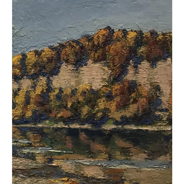 Maurice Loponte, Au bord de l'eau, 1956, Oil on Canvas For Sale - Image 4 of 7