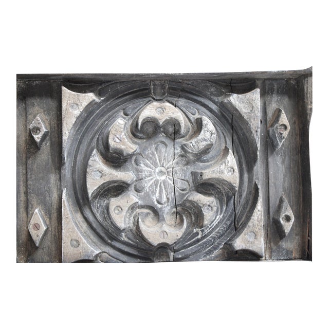 Lotus Flower Medallions Wall Art Architectural Fragment For Sale