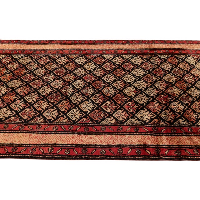 Textile Vintage North West Persian Handmade Red Tribal Wool Rug For Sale - Image 7 of 10