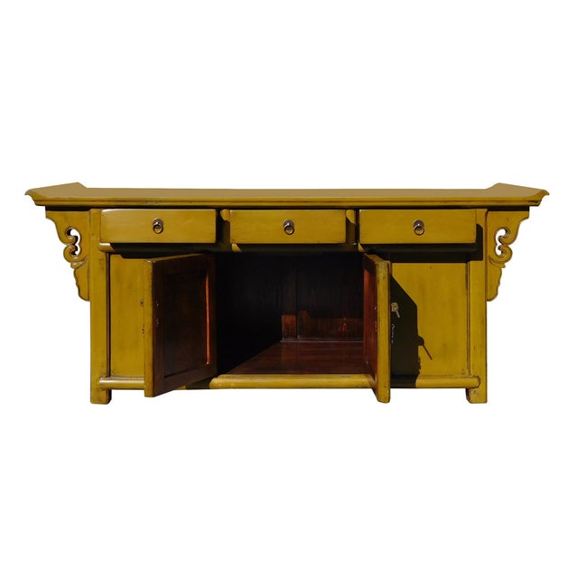 Mustard Yellow Chinese Credenza Chairish