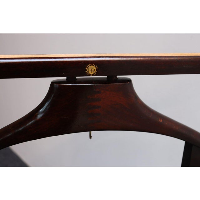 Vintage Fratelli Reguitti Dark Mahogany and Brass Valet in Style of Ico Parisi For Sale - Image 11 of 12