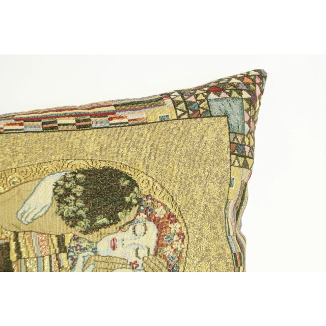 Late 20th Century Gustav Klimt the Kiss Throw Pillow Cushion Decor For Sale - Image 5 of 8