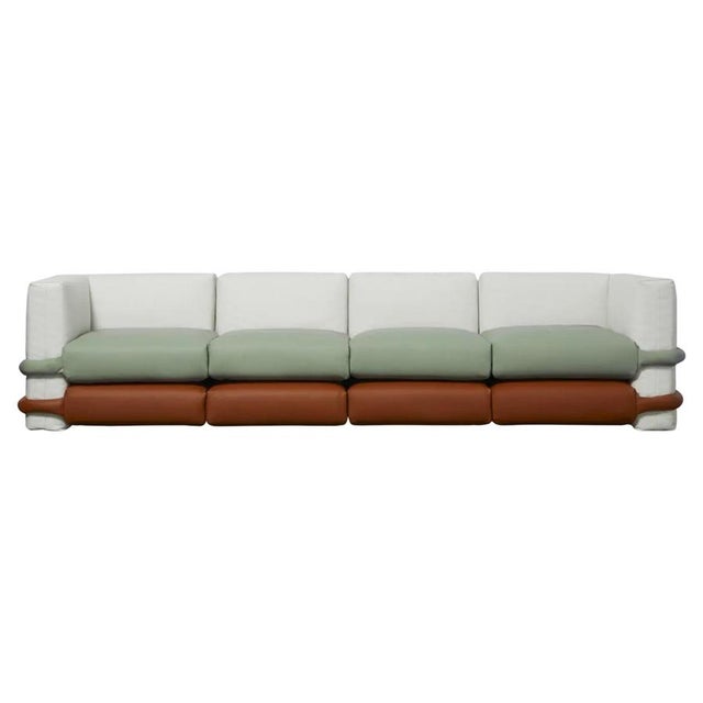 Pillow Four-Seater Sofa in Leather by Muller Van Severen for BD Barcelona For Sale - Image 17 of 17
