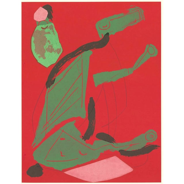 Title: Hordes on Red Background Artist: Marino Marini Country: Italy Medium: Original Lithograph Marks: Not signed, not...