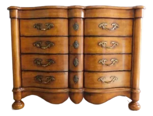 Late 20th Century Furniture Traditional 8-Drawer Fruitwood Dresser/Chest of Drawers