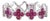 0.78ctw Ruby Flower Ring 18k White Gold Stackable Size 6.5 Band For Sale