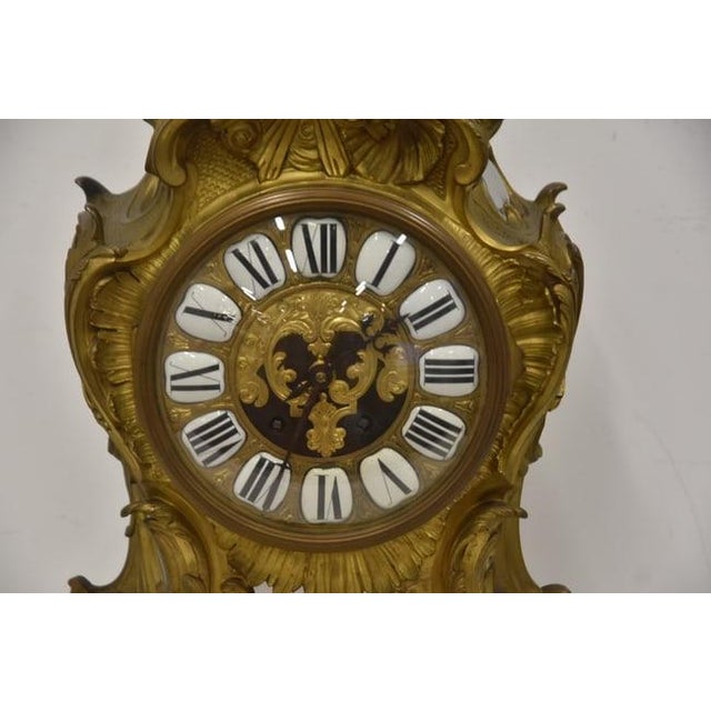 Very Large French Bronze Mantel Clock For Sale - Image 12 of 15
