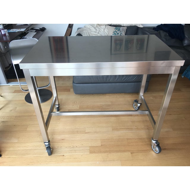 Design Within Reach Stainless Steel Counter Height Table Chairish