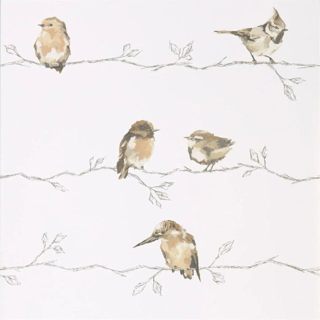 Harlequin Perisco Wallpaper in Neutral/Chalk For Sale