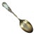Wood and Hughes Enamel Daisy Sterling Silver Serving Spoon For Sale