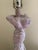 Contemporary 1970s John Dickinson Style Trompe l'Oeil Draped Plaster Table Lamp For Sale - Image 3 of 11