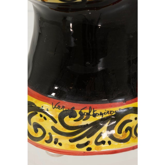 Pair of Sicily & More Handcrafted Ceramic Moore Head Vases by Caltagirone For Sale In Detroit - Image 6 of 6