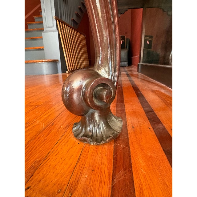 Superb 19th Century Carrara White Marble Top Hall or Antique Console Table For Sale In Jacksonville, FL - Image 6 of 10