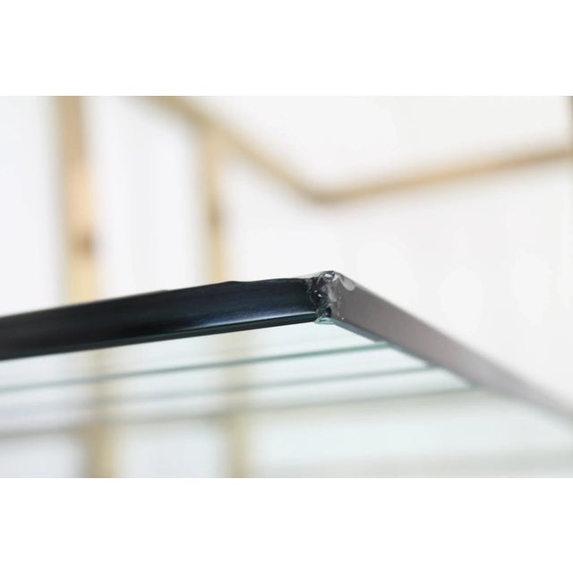 Hollywood Regency Vintage Hollywood Regency Brass Etagere Shelf Unit For Sale - Image 3 of 12