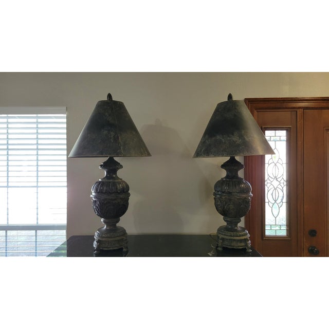 Great vintage condition, however, one of the shades shows minor creases on the inside.