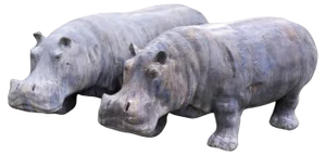Large Terracotta Hippopotamus, 1950s