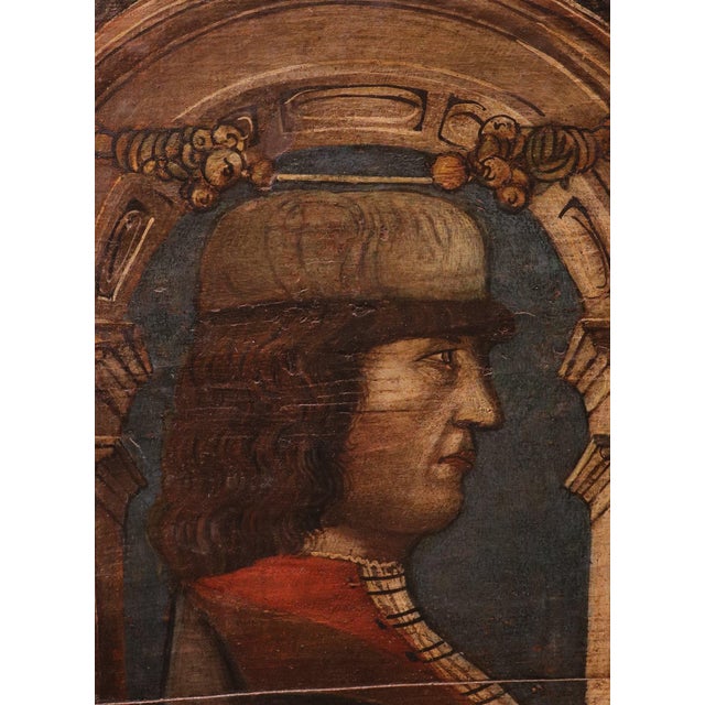 Bonifacio Bembo Seguace, Pair of Panels of Saint Sebastian Guerriero, 1620, Oil on Board For Sale - Image 6 of 15