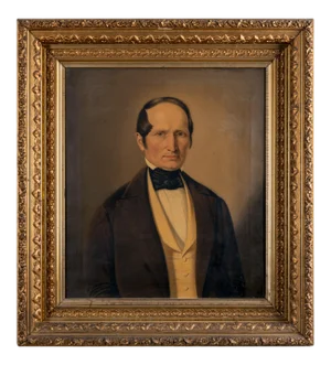 New England Gentleman Portrait Painting, 1854