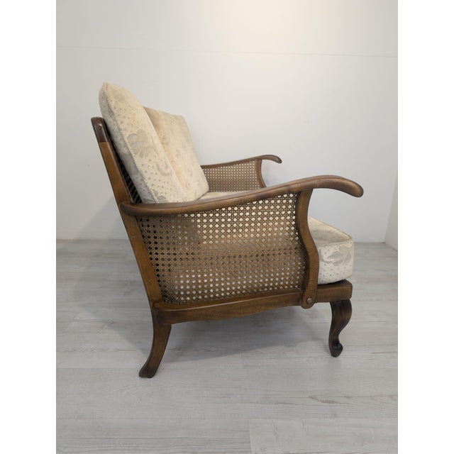 Brown Vintage Louis Sofa with Woven Sides, 1965 For Sale - Image 8 of 18