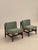 1970s Brutalist Chairs with Wooden Frame and Fabric Padding, 1970s, Set of 2 For Sale - Image 5 of 8