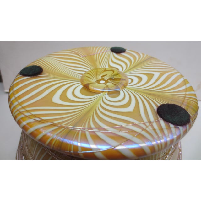 Durand Pulled Feather Iridescent Art Glass For Sale In New York - Image 6 of 13