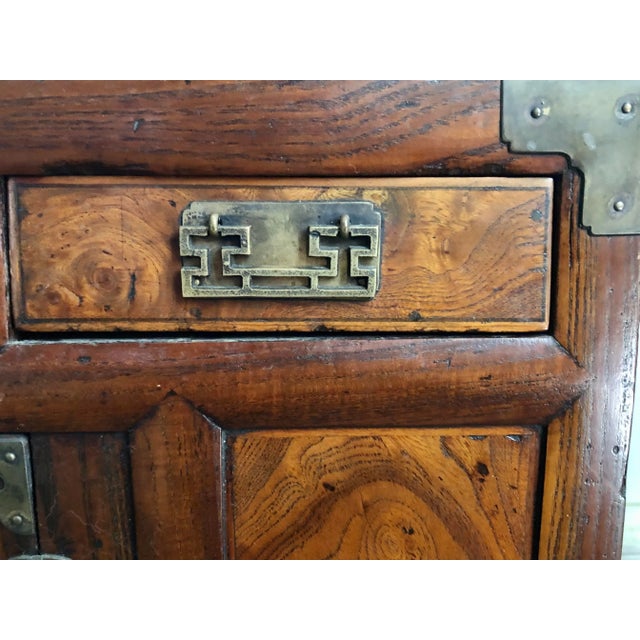 19th C. Antique Korean Joseon Dynasty Zelkova “Dragon Wood” Scholars Stationary Chest, Documented For Sale - Image 4 of 13