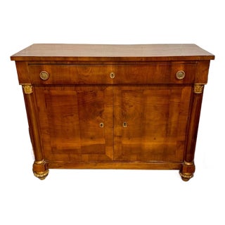 19th C. French Empire Walnut Buffet For Sale