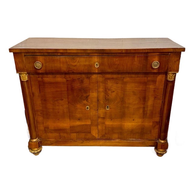 19th C. French Empire Walnut Buffet For Sale