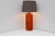 Mid-Century Modern Grand Orange Glass Table Lamp by Gustav Leek for Orrefors, Sweden For Sale - Image 3 of 18