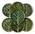 1980s Portuguese Faianças Cabbage Leaf Dinner Plates - Set of 7 For Sale