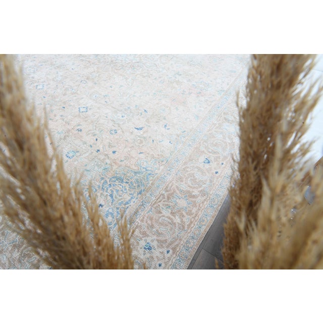 Sienna 1970s Vintage Persian Handmade Wool Cotton Light Brown Area Rug For Sale - Image 8 of 11