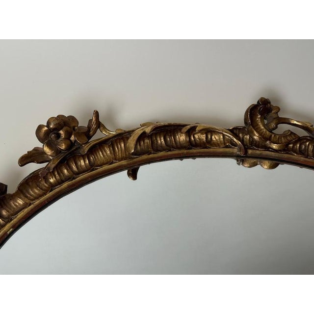 French Rococo Hand-Carved Giltwood Mirror, 19th Century For Sale - Image 11 of 18