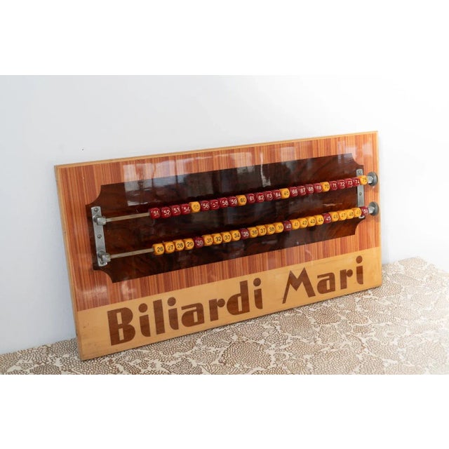 Vintage Italian Billiard Scoreboard by Biliardi Mari, 1980s For Sale - Image 11 of 11
