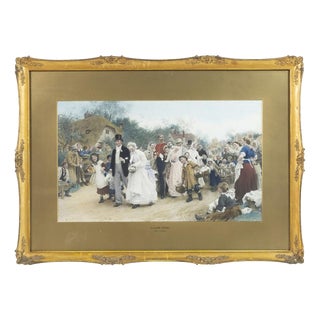 Samuel Luke Fildes, Village Wedding, Engraving, Framed For Sale