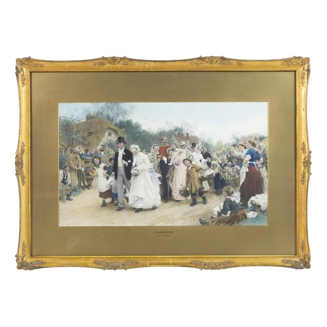 Samuel Luke Fildes, Village Wedding, Engraving, Framed For Sale