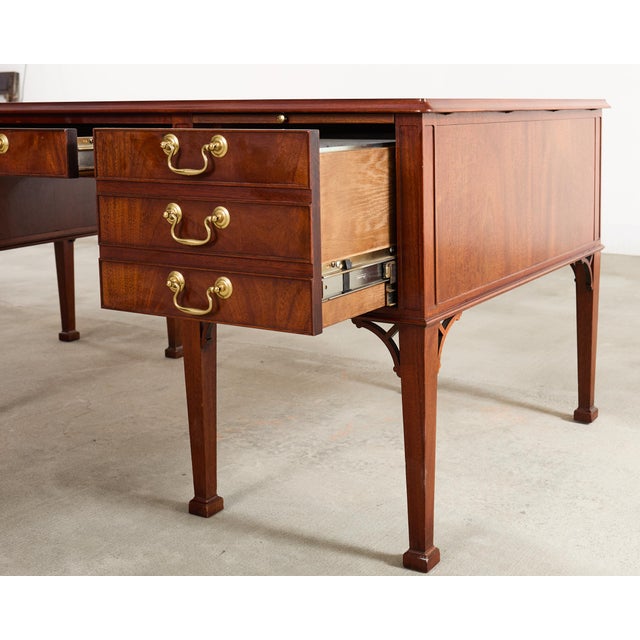 Baker Collector's Edition Georgian Mahogany Writing Table Desk For Sale - Image 13 of 18