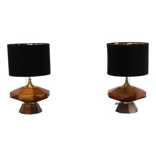 Mid 20th Century Mexican Modernist Table Lamps Attributed to Eugenio Escudero - a Pair For Sale
