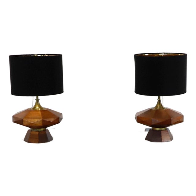 Mid 20th Century Mexican Modernist Table Lamps Attributed to Eugenio Escudero - a Pair For Sale
