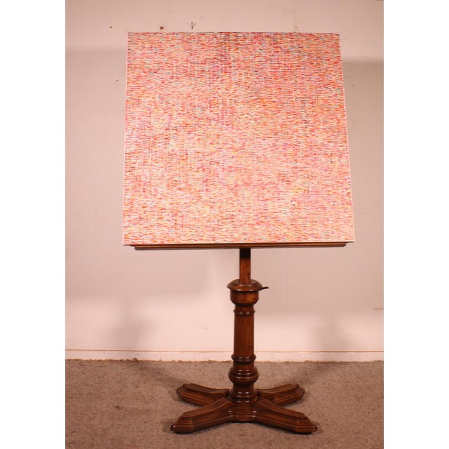 19th Century Antique Convertible Drawing Table in Walnut, 1800s For Sale - Image 5 of 13