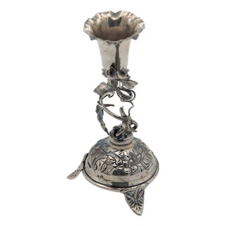 Silver Toothpick Holder with Chalice on Pitcher For Sale