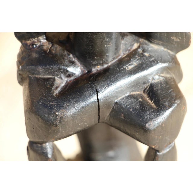 1950s Mid-Century Pacific Carved Wood Figure For Sale - Image 11 of 13