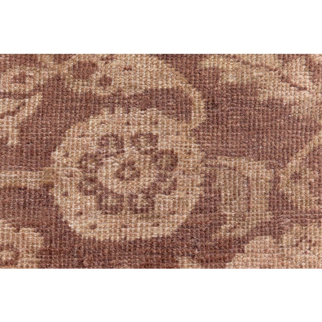 Persian Fine 1920s Persian Sultanabad Brown Handmade Wool Rug For Sale - Image 3 of 8