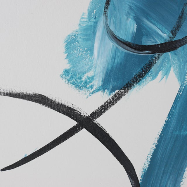 2000 - 2009 "Abstract Fluidity" Contemporary Abstract Mixed-Media Painting For Sale - Image 5 of 11