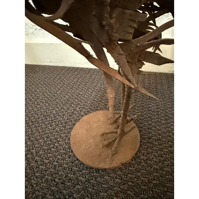 Metal Abstract Expressionist Welded Steel Rooster Sculpture For Sale - Image 7 of 8